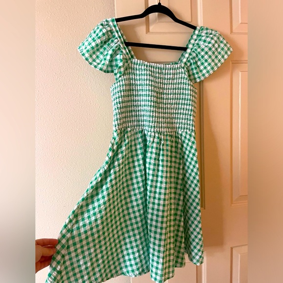 green emerald velvet dress OLD NAVY GREEN PLAID DRESS LADIES MEDIUM PRE-LOVED – Betty's Marketplace main image 1